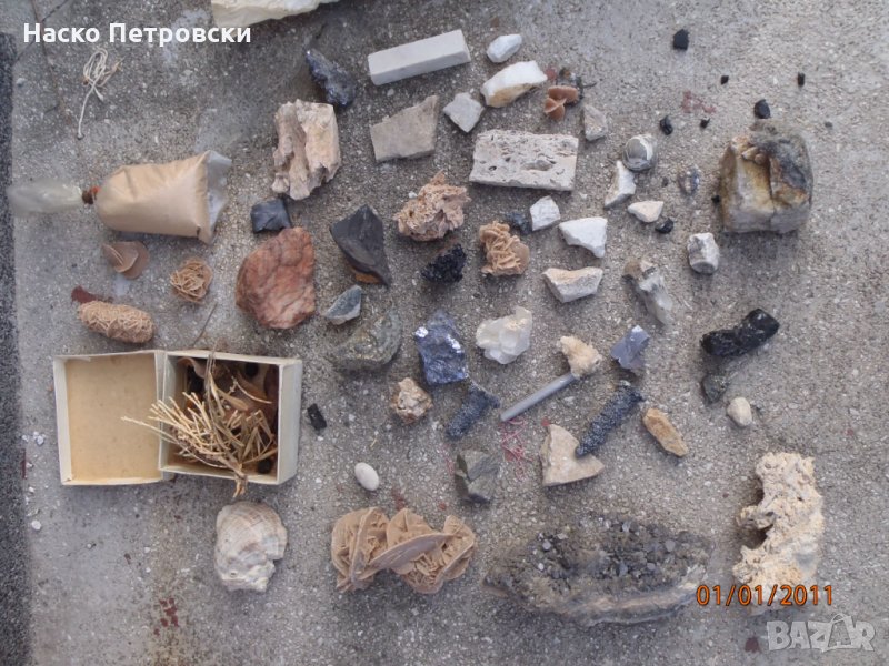 Колекция минерали, руди, сахарски ”рози”, сахарски пясък, шишарки,орехи,жълъди., снимка 1