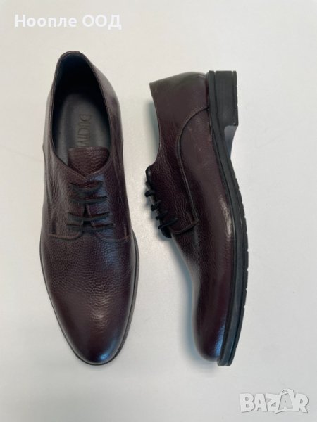  Мъжки кожени официални обувки - Кафяви - 43, снимка 1