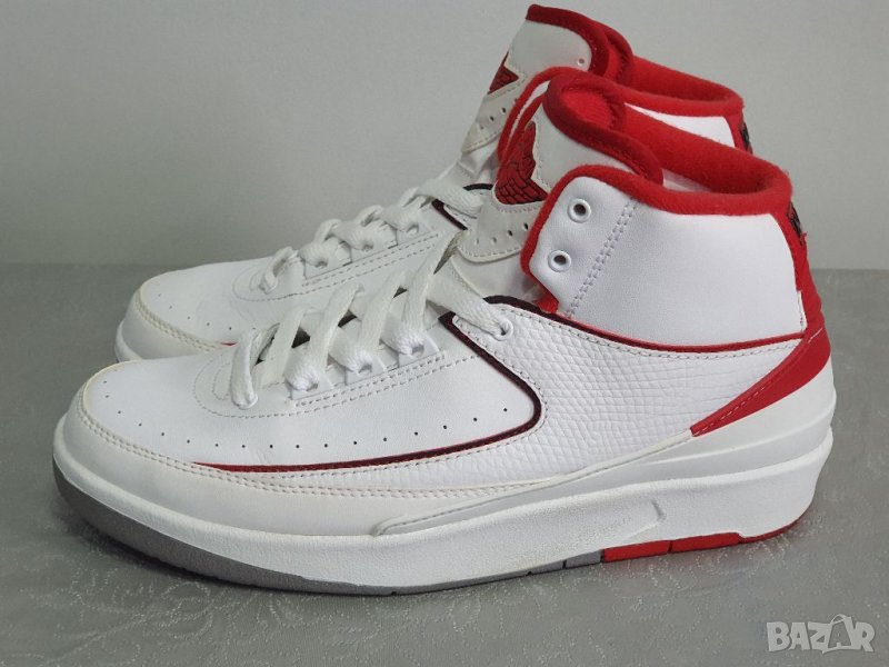 Air Jordan 2 Retro GS White Red OG II Chicago 38.5 номер, без забележки , снимка 1