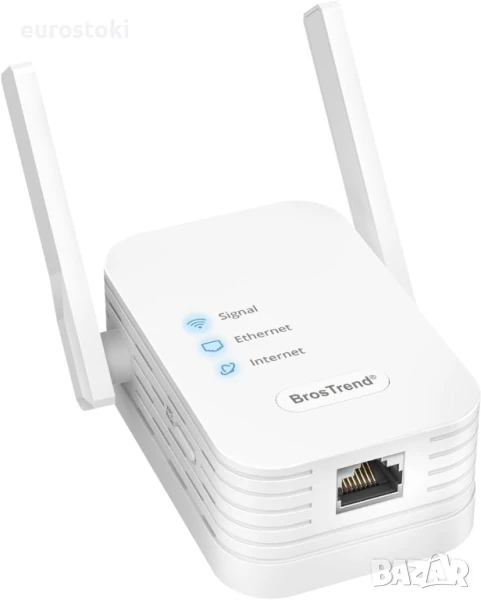 BrosTrend  N300 Универсален WiFi към Ethernet адаптер, поддръжка за изключване на WiFi разширител, снимка 1