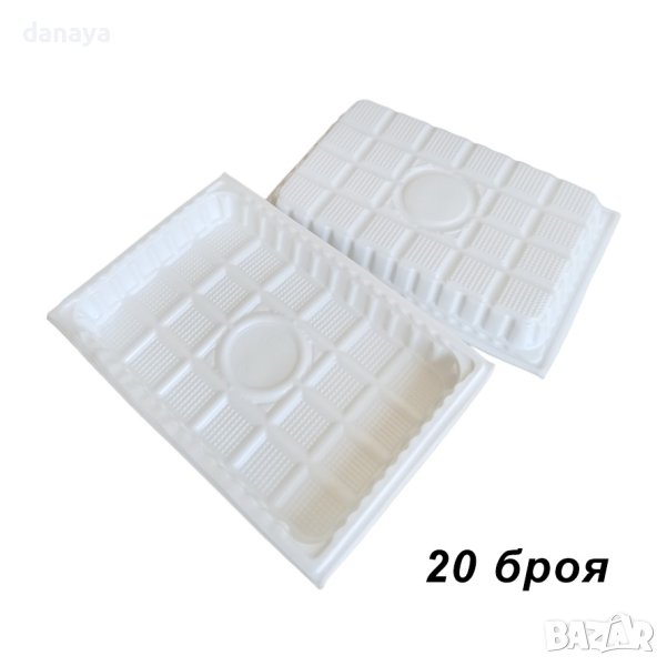 3856 Правоъгълни чинии за еднократна употреба, 20 броя в пакет, снимка 1