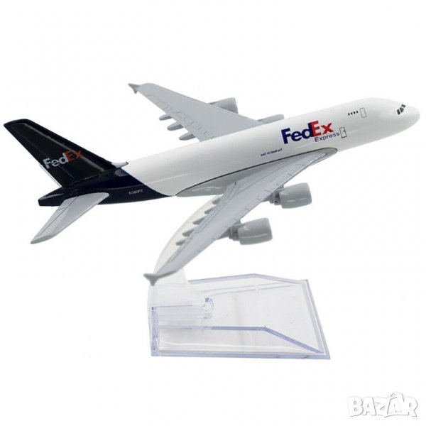Еърбъс 380 самолет модел макет FedEx метален A380 куриер товарен, снимка 1