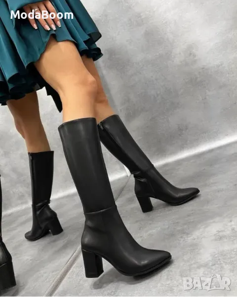 Ботуши на ток - Кожа, снимка 1