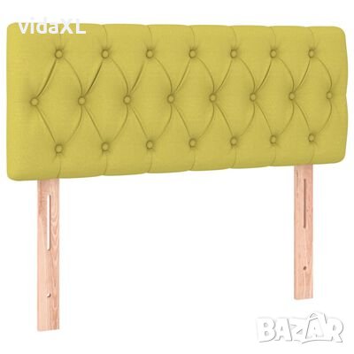 vidaXL Горна табла за легло, зелена,100x7x78/88 см, плат(SKU:346333, снимка 1