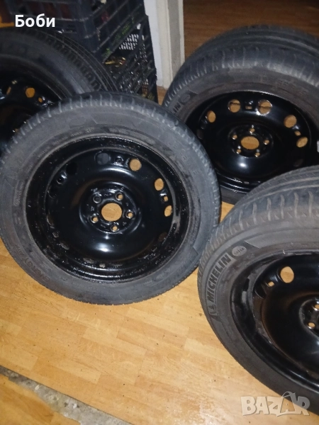 5×100 57.1ц.о.15цола с гуми на тях 195 5515, снимка 1