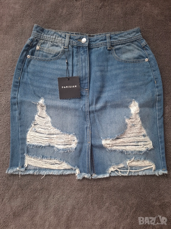 Дънкова пола Размер М, снимка 1