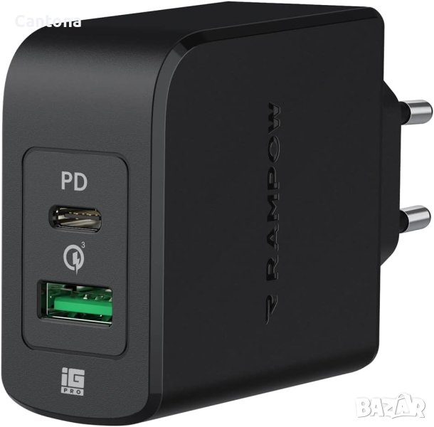 Rampow RBA23 PD и USB мрежово зарядно устройство (38W), снимка 1
