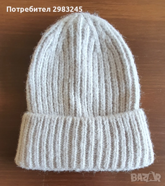 Дамска сива зимна шапка, снимка 1