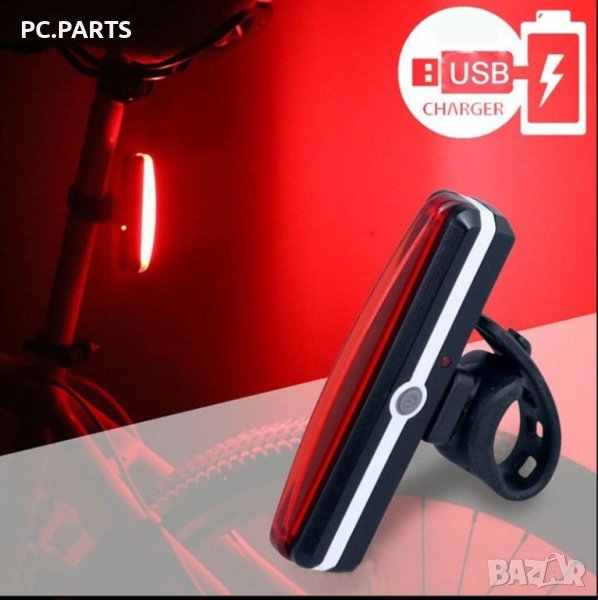 Презареждаем USB LED ярък стоп за велосипед колело, снимка 1