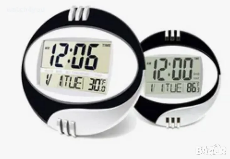 НОВ ДИГИТАЛЕН СТЕНЕН ЧАСОВНИК С ТЕМПЕРАТУРА.ЕЛЕКТРОННИ СТЕННИ ЧАСОВНИЦИ DIGITAL WALL CLOCK, снимка 1