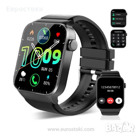 Мъжки смарт часовник VKROBAG, отговаряне/осъществяване на повикване, снимка 1