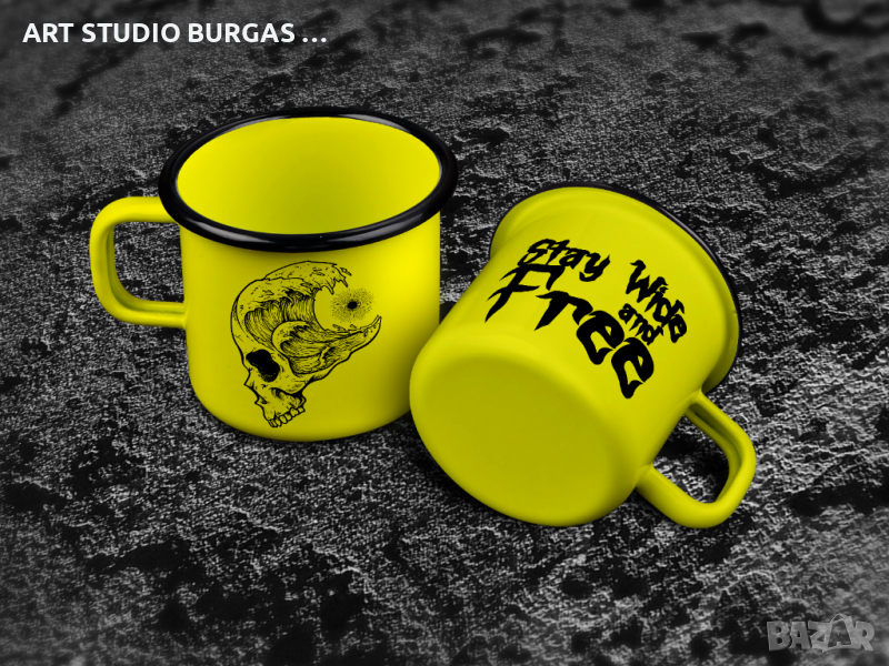 Емайлирана МАТОВА ретро чаша - КАНЧЕ, снимка 1