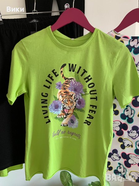 Дамска тениска в зелено Only , снимка 1