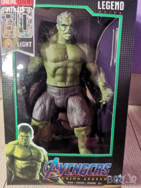Голям Хълк подвижни стави пластмасова фигурка играчка, снимка 1