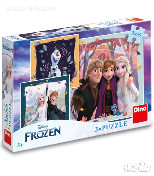 Детски пъзел 3 в 1/ 3 х 55 части/, Дисни герои, снимка 1