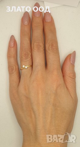 Златни пръстени-18К с диаманти, снимка 8 - Пръстени - 39790190