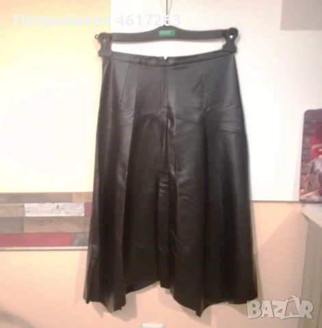 Дамска пола от изкуствена кожа - 38, М, снимка 2 - Поли - 53035867