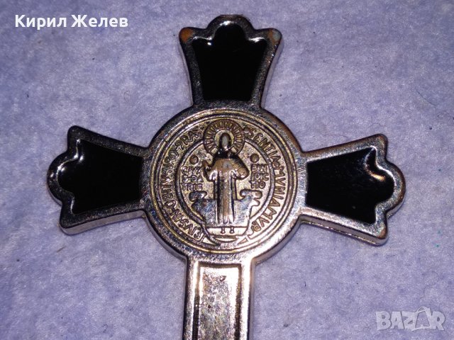 ГОЛЯМ СТИЛЕН СРЕБРИСТ МЕСИНГОВ КЕЛТСКИ ТИП ДВУСТРАНЕН КРЪСТ с НУЖДА от ЛЕКА РЕСТАВРАЦИЯ 38651, снимка 13 - Други - 41681794