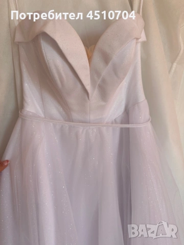 Булчинска рокля блестяща, снимка 6 - Сватбени рокли - 53136221