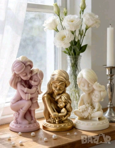 Молд майка с дете (момче и момиче)три вида , снимка 1 - Форми - 50853587