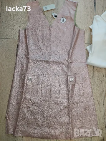 Нов комплект-розово сукманче и поло блузка River Island , снимка 3 - Детски рокли и поли - 48849300