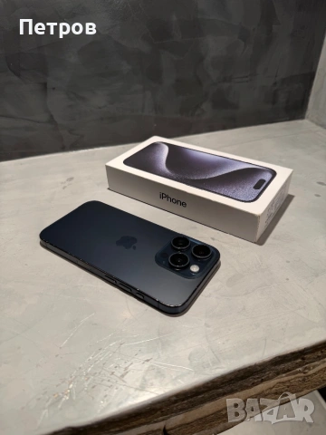 КАТО НОВ Iphone 15 Pro Blue Titanium, 88% батерия