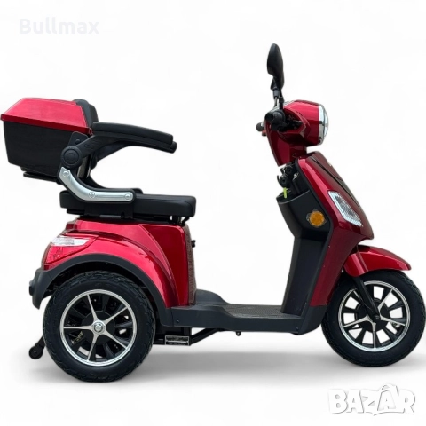 Електрическа триколка Fullmax R1, 1500W, 60V/20Ah, Сива, CE сертификат, снимка 2 - Инвалидни скутери - 52569943