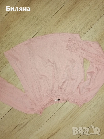 Розова блуза H&M, снимка 3 - Блузи с дълъг ръкав и пуловери - 51556002