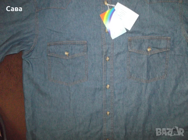 Дънкова риза QUELLE  мъжка,2-3ХЛ, снимка 3 - Ризи - 50886176