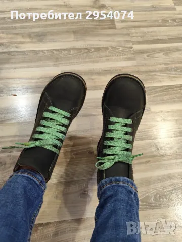 естествена кожа 39номер в зелено 36лв