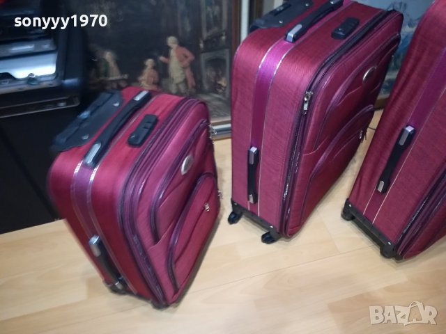 заявени-КУФАРИ 3БР ЧЕРВЕН ДЕНИМ 1808230932, снимка 3 - Куфари - 41891087