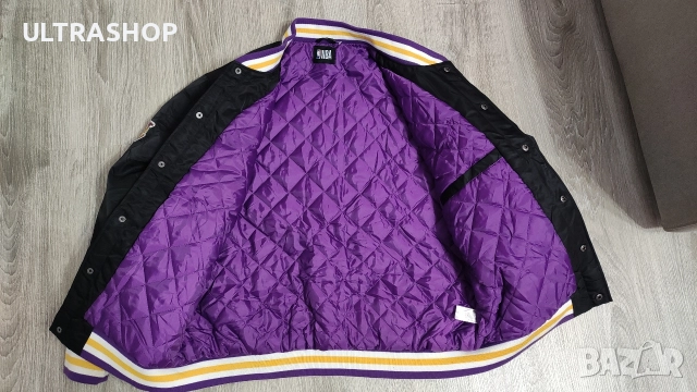 Оригинално мъжко бомбър яке Primark x LA Lakers NBA x LeBron James XL, снимка 5 - Якета - 52877083