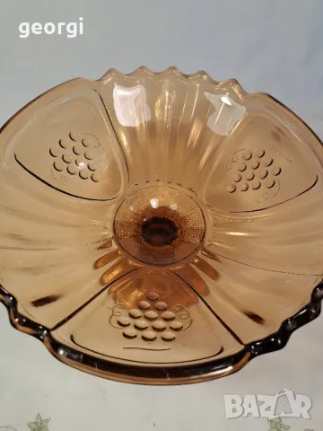 ретро фруктиера от цветно стъкло 25/1, снимка 4 - Аксесоари за кухня - 49886586