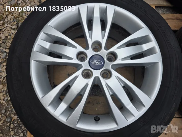 Лети джанти 16ки 5х108 Ford + летни гуми 205/55/16, снимка 5 - Гуми и джанти - 56086244
