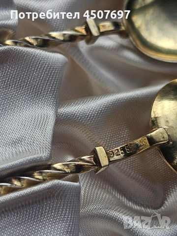 Красиви сребърни лъжици с емайл Plique-а-Jour., снимка 6 - Антикварни и старинни предмети - 53138444