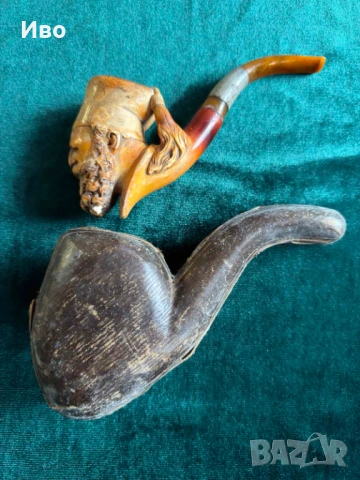 Лула от морска пяна, Кехлибарен мущук , Кехлибар , снимка 2 - Антикварни и старинни предмети - 53494052