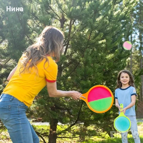 Спортен комплект 2 в 1 ракета с топки за хващане, снимка 4 - Игри и пъзели - 51175202