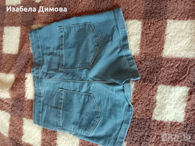 Сини дънкови къси панталонки , снимка 2 - Къси панталони и бермуди - 50851909