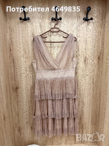 Официална маркова рокля пудра 