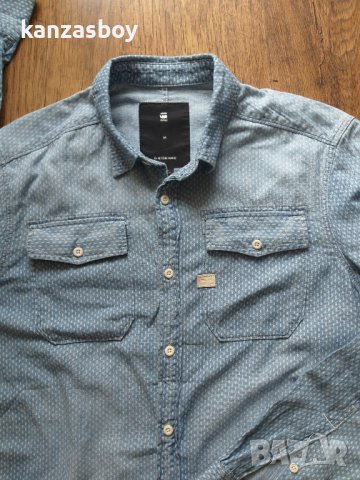 g-star landoh shirt - страхотна мъжко риза КАТО НОВА, снимка 4 - Ризи - 40727012