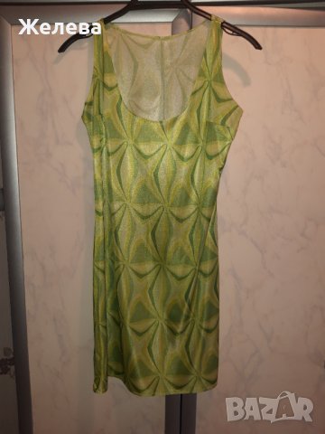 Дамска лятна къса рокля. Резидаво зелено.XS, снимка 4 - Рокли - 41100448