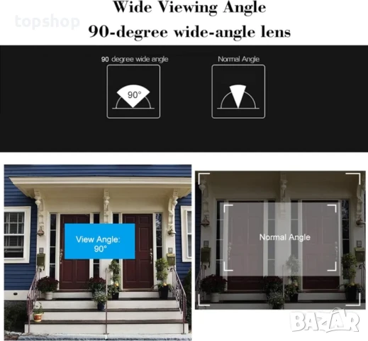 Цифрова шпионка за врата ACAGALA с камера и звънец, 2.8" LCD екран, нощно виждане, фотозаснемане..., снимка 7 - Друга електроника - 50555701