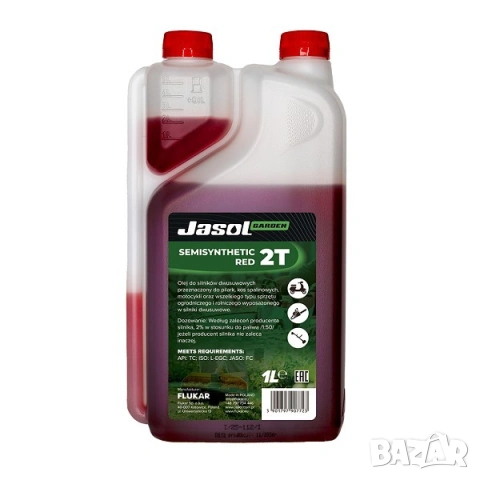 Двутактово масло JASOL 2T STROKE OIL SEMISYNTHETIC RED 1л