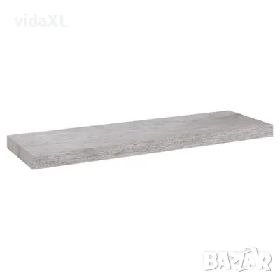 vidaXL Окачен стенен рафт, бетонно сив, 80x23,5x3,8 см, МДФ (SKU:326600), снимка 1 - Етажерки - 49381279