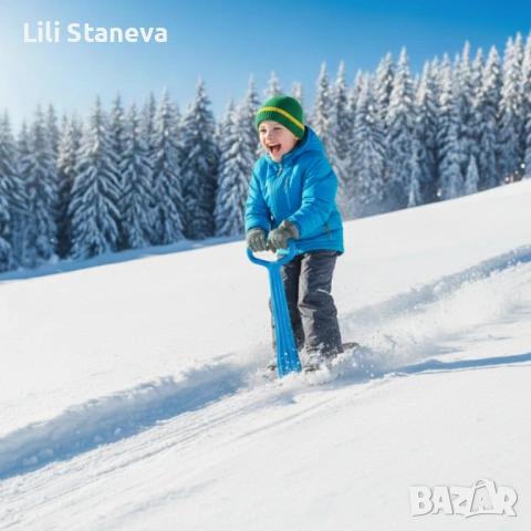 Снежен ски скутер със сгъваем дизайн. 