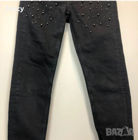 Дънки Zara с перли, снимка 5 - Дънки - 35599186