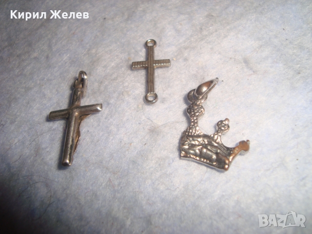 Лот 2 ПОСРЕБРЕНИ КРЪСТЧЕТА и АРТ ВИСУЛКА с КРИСТАЛЧЕТА 26159, снимка 4 - Колиета, медальони, синджири - 36064031