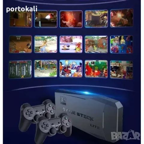 +Гаранция! TV игра игри конзола безжични джойстици, 10000 игри и HDMI/4К качество / 64GB памет, снимка 7 - Други игри и конзоли - 49871609