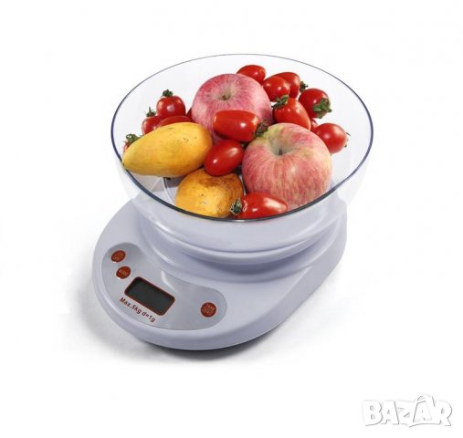 Кухненска електронна везна 5 кг. с прозрачна купа 