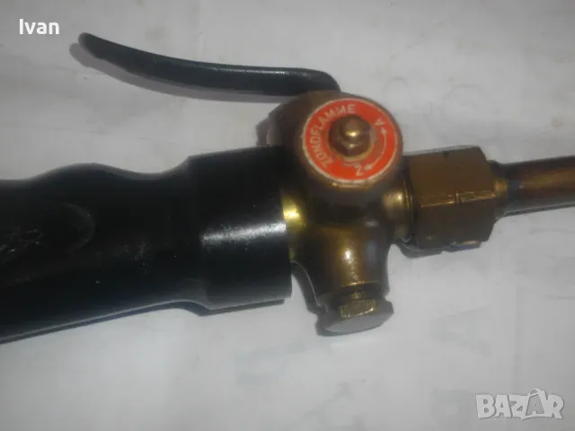 35см ГАЗОВА ГОРЕЛКА СЪС СПУСЪК Старо качество немска ELGA Масивна бакелит бронз, снимка 15 - Други инструменти - 47939396